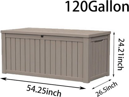 50Gal Outdoor Storage Box Anti-Theft Delivery Box Lockable Deck Box | Heavy-duty UV & weatherproof resin for secure parcel drop, patio cushion storage, garden tools & porch package organization