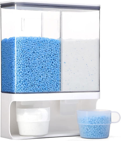 Laundry Dispenser, Wall Mounted Laundry Dispenser with 2 Cups, Laundry Container (105 oz)