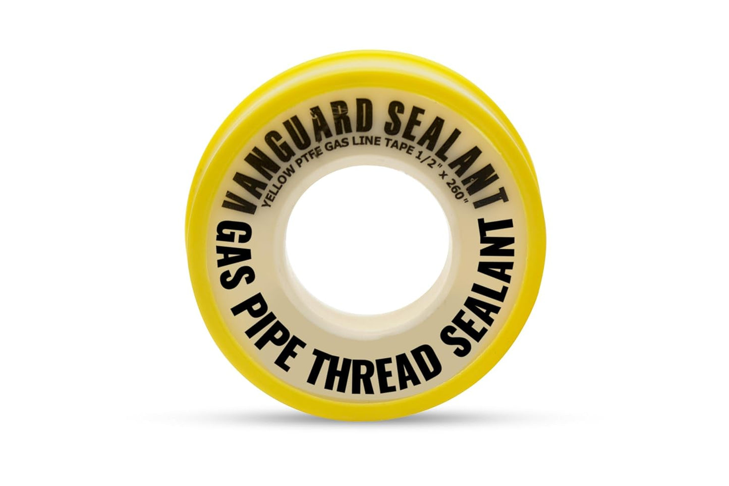 Teflon Gas Pipe Thread Sealant - PTFE Yellow Teflon Tape for Gas Fittings - 260" Length Pipe Thread Tape 1/2 inch High Resistance Leak Prevention - Propane Thread Seal Tape