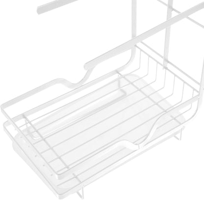 Healeved Multi-Functional Sponge Holder Dishcloth Drying Rack for Kitchen Sink Wall-Mounted Organizer for Wiping Cloth and Cleaning Supplies Space-Saving Storage