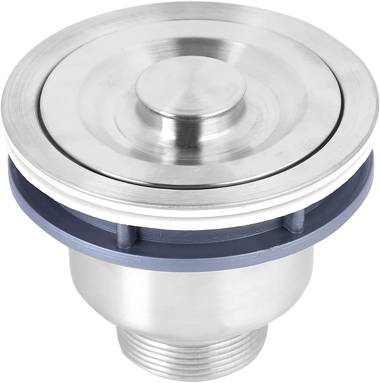 Kitchen Sink Strainer for Stainless Steel Sinks 304 Stainless Steel Drain Filter with Removable Deep Cup Sealing Lid & Heavy-Duty Food Debris Trap