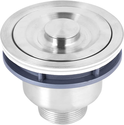 Kitchen Sink Strainer for Stainless Steel Sinks 304 Stainless Steel Drain Filter with Removable Deep Cup Sealing Lid & Heavy-Duty Food Debris Trap