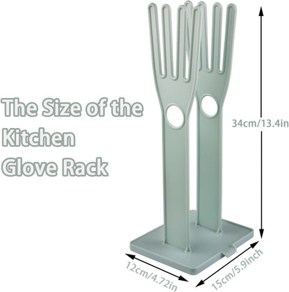 Kitchen Gloves Holder Plastic Mitten Drying Stand Reusable Dishwashing Glove Rack Sink Side Organizer Holder-Blue