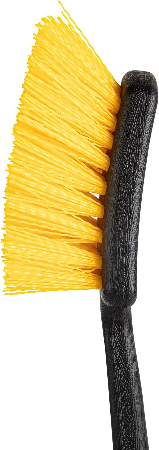 Restaurantware-Clean Tek Professional 10.24 Inch Utility Brush, 1 Heavy-Duty Scrub Brush - Plastic Bristles, Ergonomic Handle, Black Plastic Cleaning Scrub, Ideal for Indoor and Outdoor Cleaning