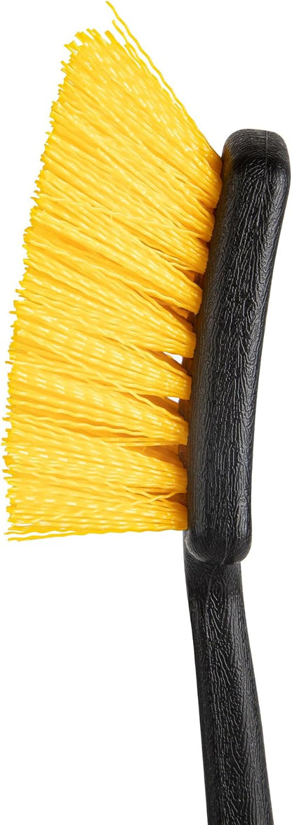 Restaurantware-Clean Tek Professional 10.24 Inch Utility Brush, 1 Heavy-Duty Scrub Brush - Plastic Bristles, Ergonomic Handle, Black Plastic Cleaning Scrub, Ideal for Indoor and Outdoor Cleaning