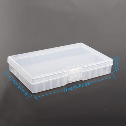 Battery Storage Box,AA Batteries Portable Organizer Box Holds 48 AA Batteries,Insulative Plastic Clear Color