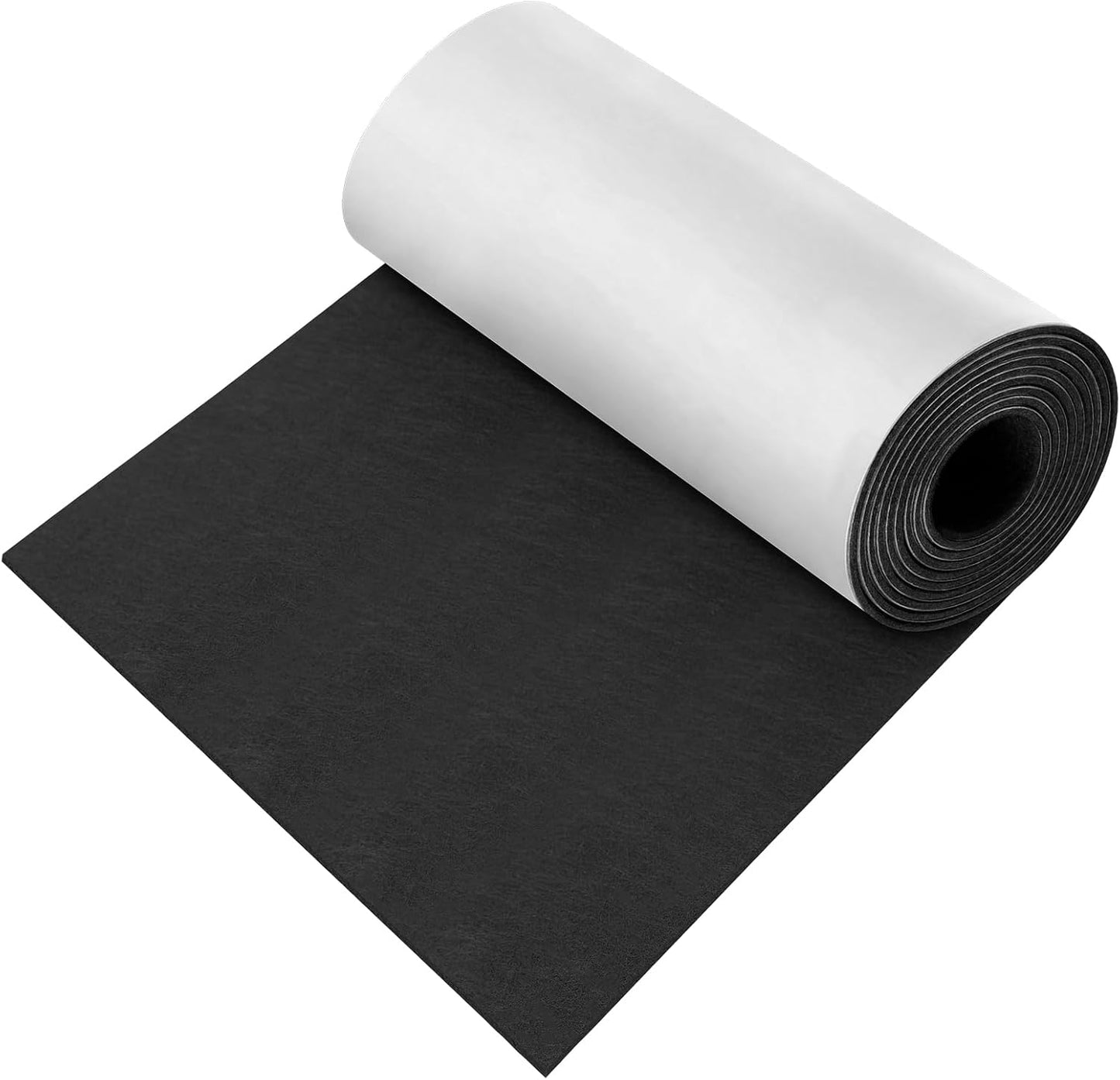 Large Felt Furniture Pads Felt Sheets Felt Strips with Adhesive Backing | Self Adhesive Felt Sheet, Black Felt Roll, for Hardwood Floors, Chair Legs, Crafts and Wall Protection, 12x60x0.12 Inch
