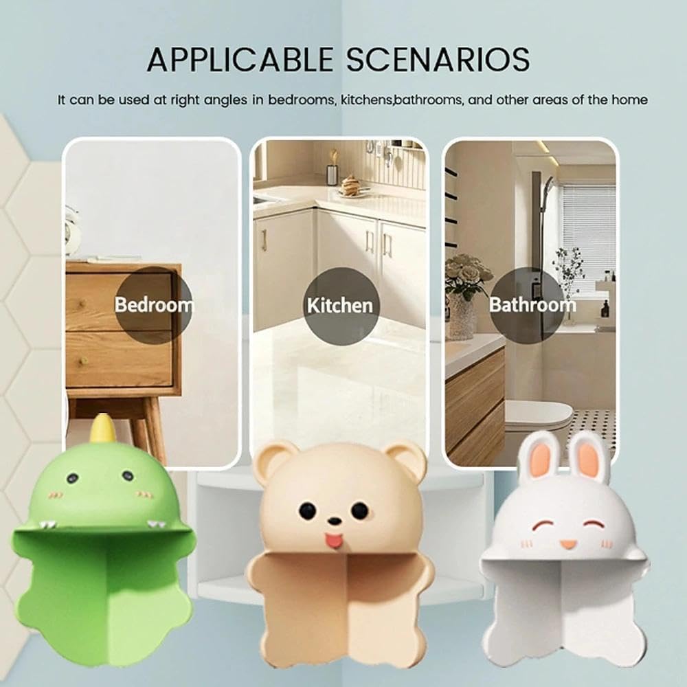 12 pcs Corner Protectors for Furniture, Cartoon Animal Table Corner Guards, Waterproof Anti-Collision Edge Protectors with Bear, Dinosaur, Rabbit Designs, PVC Bumpers for Edges Safety