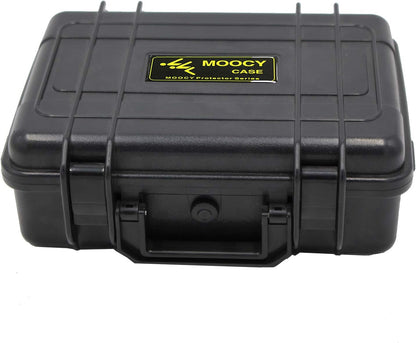 8" Small Hard Case with Pluck Foam Insert, 8.6 x 4.9 x 1.9 Inch - Protective Waterproof Plastic Tiny Box for Storage Medical item, Micro Tools - Lockable, Portable for Travel