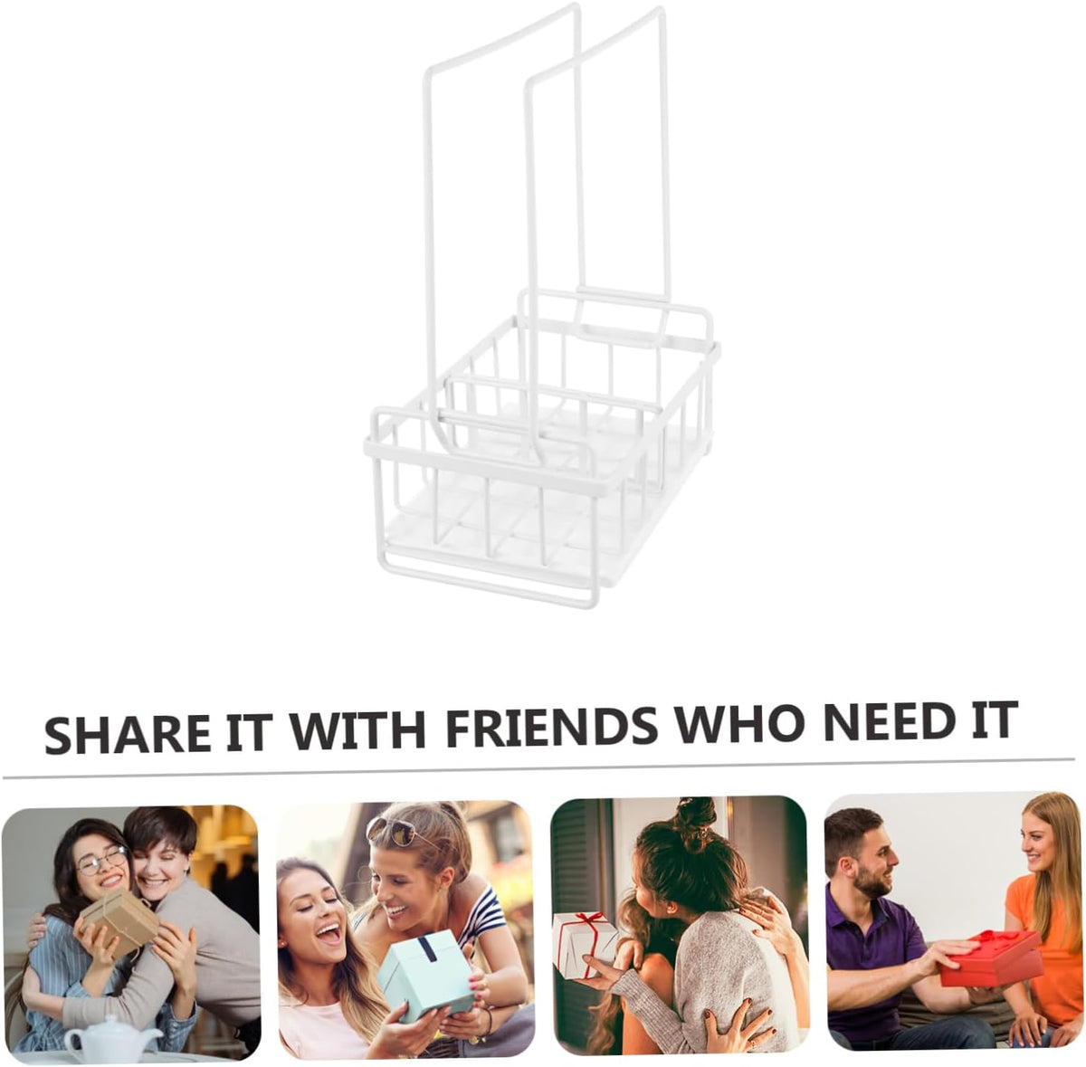 IMIKEYA Wall-mounted Sponge Holder Draining Rack for Kitchen Convenient Shelf for Sponges Dishcloths and Cleaning Tools Easy Installation Space-saving Design White