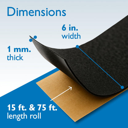 FindTape Polyester 1mm Felt Tape – 1 in. x 15 ft. Felt Strips with Adhesive Backing and Furniture Strips, Great for Arts and Crafts, Classrooms, and Protecting Furniture (Black)
