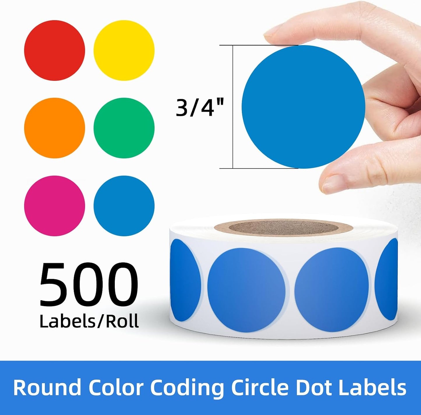 960 Count Home Moving Labels,16 Rolls Different Color Coding Moving Labels for Boxes Stickers + Fragile Moving Stickers + 1 Blank Label Roll for Customized Use