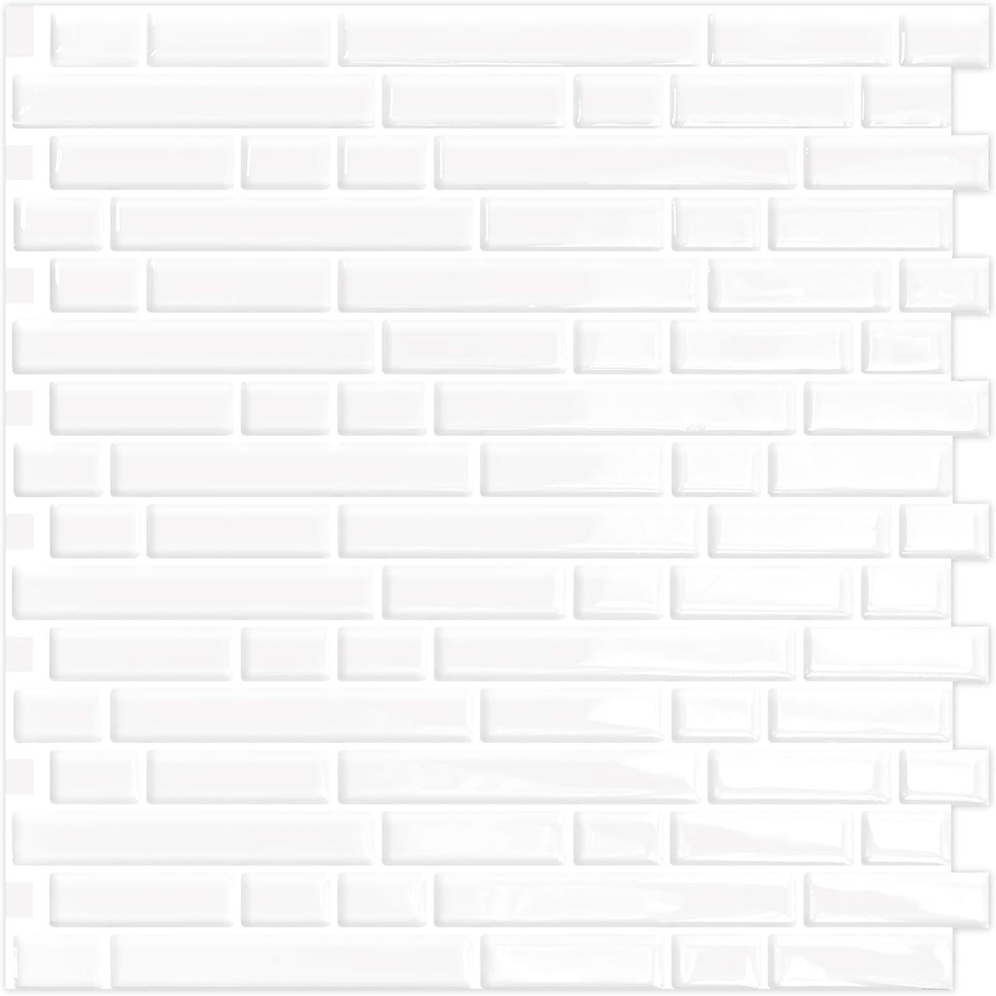 Yipscazo 10 Sheets Peel and Stick Backsplash for Kitchen Wall, 12''x12'' Waterproof Stick on Backsplash Smart Tiles for Bathroom,Removable Backsplash Wall Tiles in Gray White