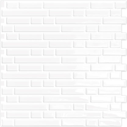 Yipscazo 10 Sheets Peel and Stick Backsplash for Kitchen Wall, 12''x12'' Waterproof Stick on Backsplash Smart Tiles for Bathroom,Removable Backsplash Wall Tiles in Gray White
