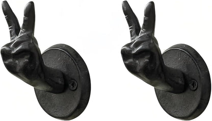 Coat Hooks Wall Mounted, Rustic Bat Key Hook Holder, Heavy Duty Decorative Black Wall Hooks for Mudroom, Towels, Hat Rack, Purse Hooks, Cast Iron Decorative ‎Antique Black Hooks