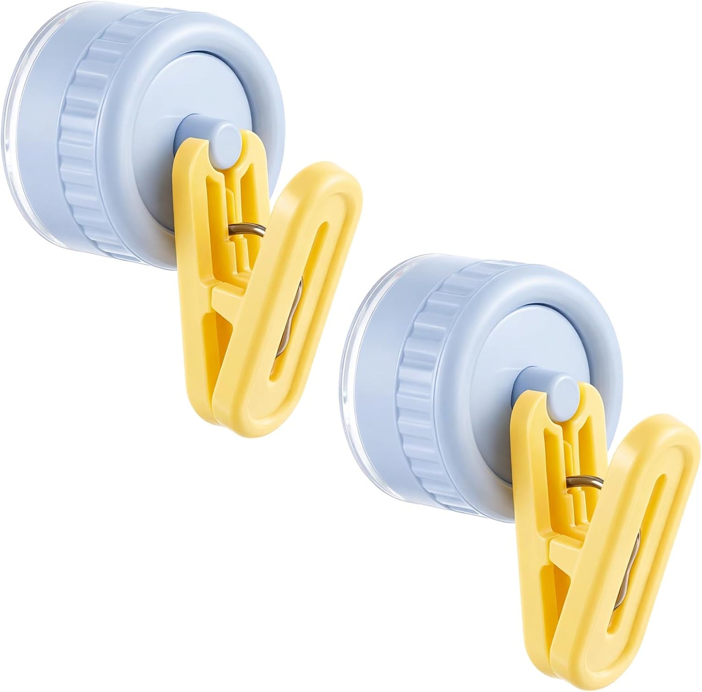 Geelin Dish Glove Clip with Suction Cup Easy Install Removable Transparent Plastic Wall Mounted Hook for Kitchen Use Space-Saving Washable Design for Dish Gloves Towels(2 Pcs)
