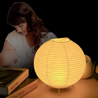 YY YEARCHY Rice Paper Table Lamp 15.3-inch Tall | Push-Button Switch E12 Base Warm Glow Desk Lamp for Bedroom Living Room Office