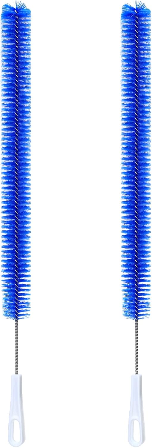 2 Pcs Drain Cleaner Brush 15 Inches Extra Long Handle Scrub Cleaner Bottle Brush for Cleaning Drain Brush Household Cleaning Brushes for Tube, Kitchen, Pipes, Dishwasher, Drains