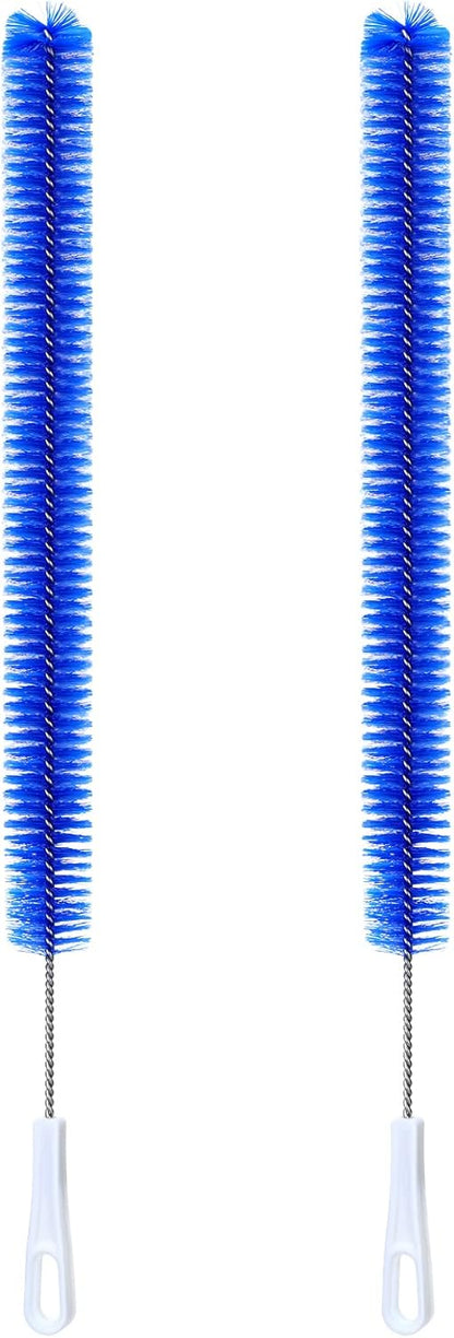 2 Pcs Drain Cleaner Brush 15 Inches Extra Long Handle Scrub Cleaner Bottle Brush for Cleaning Drain Brush Household Cleaning Brushes for Tube, Kitchen, Pipes, Dishwasher, Drains