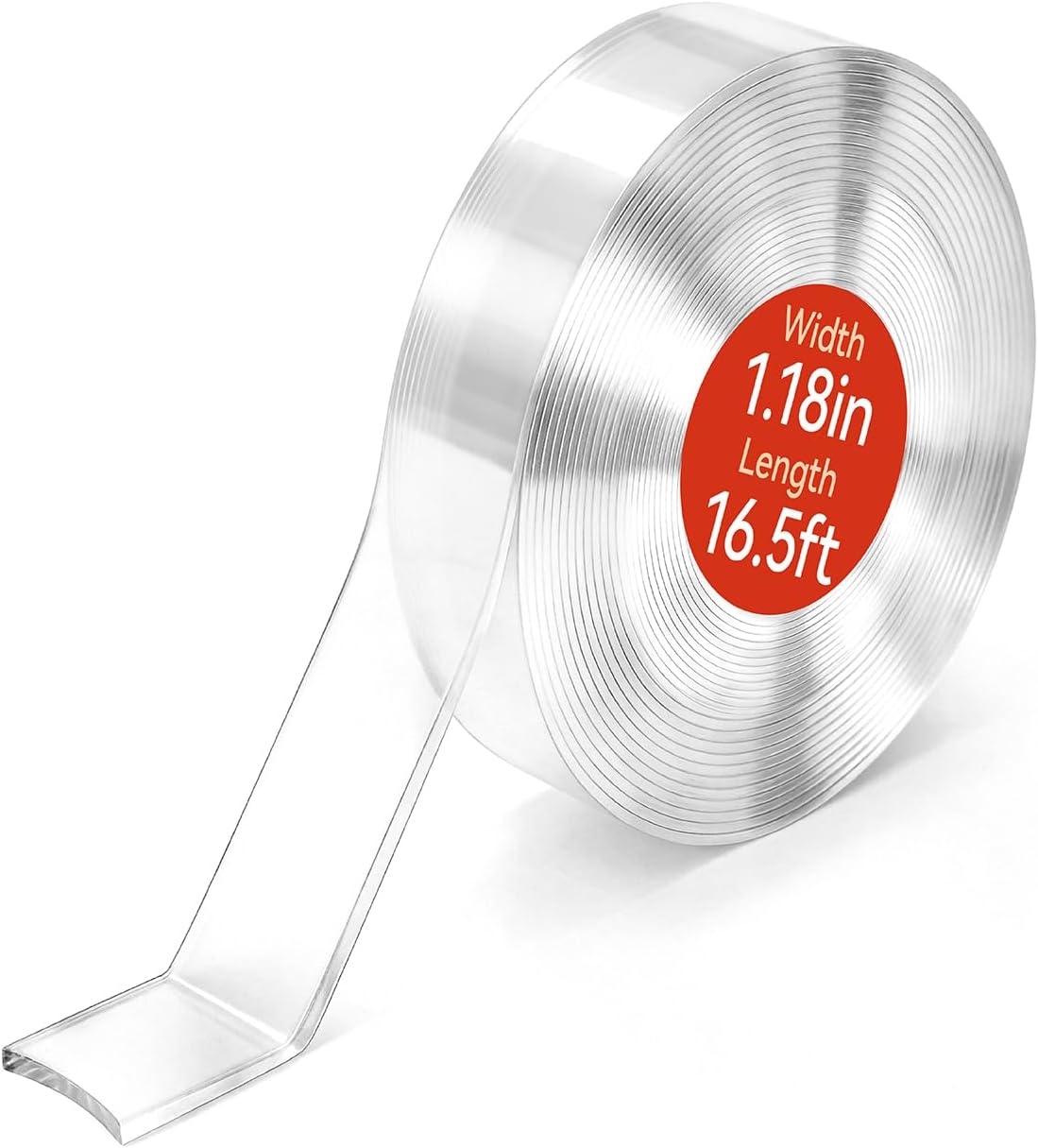 Comix Double Sided Tape Heavy Duty, 1.18" x 120"(10ft), Removable Washable Nano Tape, Residue-Free, Multipurpose Reusable Gel Mounting Tape, 1 Roll