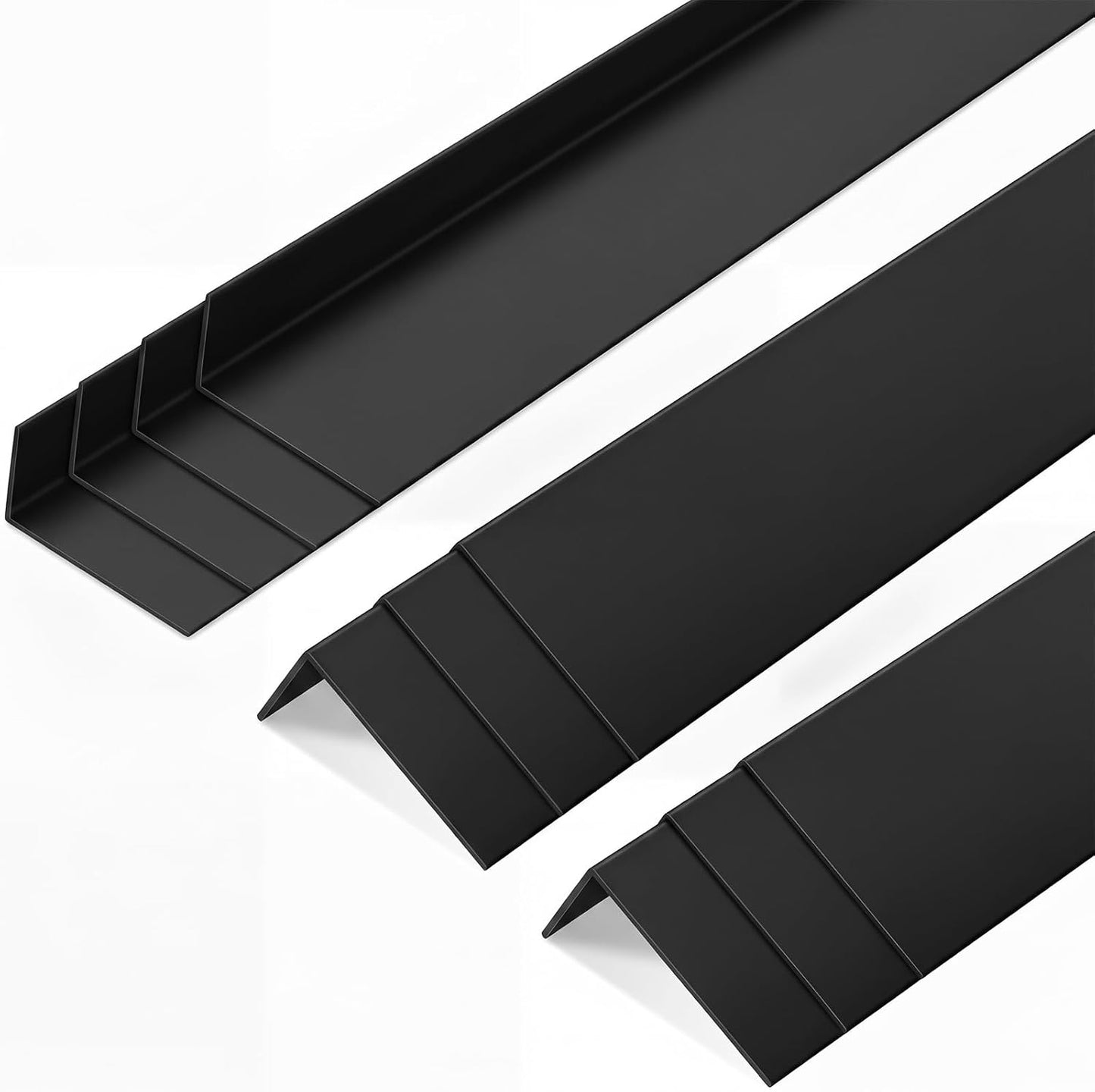 Sasylvia 10 Pcs Wall Corner Protector Guards, Vinyl 3/4 x 48 Inches Corner Trim Molding, Avoid Scratching Scuffs, Ease Install and Cleaning for Door Countertop Furniture Cabinet Protection, Clear