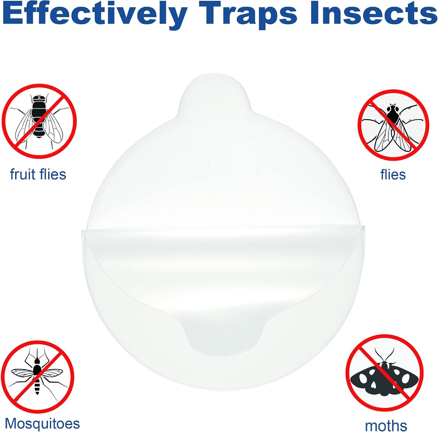 24 Pcs Refill Glue Boards 4.3 Inches Sticky Glue Pads for Katchy, Fenun, Dunaga, and Fvoai Zap H3 M3 Pro Indoor Insect Fly Mosquito Trap Bug Catcher Mosqusito Lamp