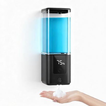 LAOPAO Soap Dispenser, Automatic Soap Dispenser Wall Mount Rechargeable Foaming Soap Pump for Bathroom Kitchen, Touchless Foam Soap Dispenser for Dish/Hand/Shower Soap, Home & Commercial, 540ml, White