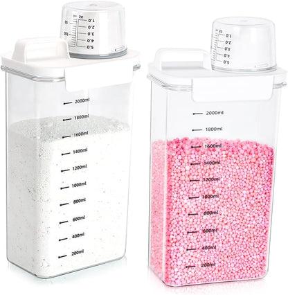 Tokokimo Laundry Detergent Dispenser - Powder Container & Scent Booster Beads Dispenser for Laundry Room Organization