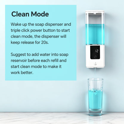 LAOPAO Soap Dispenser, Automatic Soap Dispenser Wall Mount Rechargeable Foaming Soap Pump for Bathroom Kitchen, Touchless Foam Soap Dispenser for Dish/Hand/Shower Soap, Home & Commercial, 540ml, White