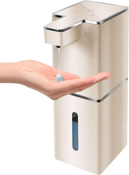Automatic Foaming Soap Dispenser Touchless 380ml/12.8oz Rechargeable Hand Soap Dispenser Wall Mounted 4 Levels Adjustable Foam Soap Pump for Bathroom Kitchen Dish Soap