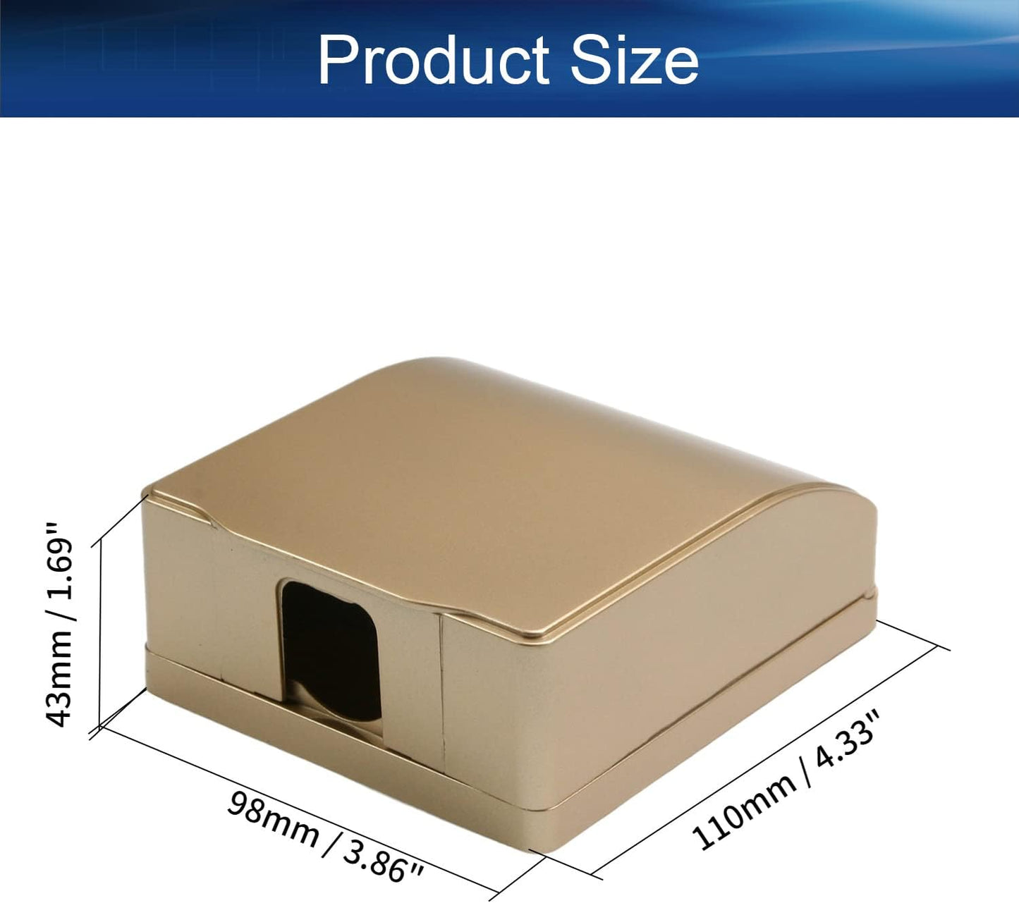 Heyiarbeit Weatherproof Cover Plug in Use Outlet Receptacle Protector 3.86"x4.33"x1.69"(LxWxH) for Retrofit Siding Construction 86 Type White 1Pcs