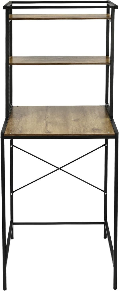 Over Washer and Dryer Shelves, 3 Tiers Laundry Room Storage and Organizer Standing Shelf, Metal Freestanding Clothes Drying Rack, Space Saving Organizers Shelf 27.1" W x 23.6" D x 69.5" H (Black)