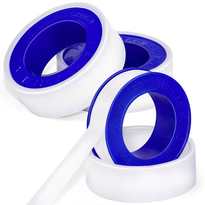 3 Roll Plumbers Tape, Teflon Water Pipe Sealing Tape, High-Density Thickening and Lengthen, High-Sealing Performance Waterproof Duct, Thread Seal, L 590 in x W 0.51 in. White