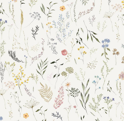 Dimoon 17.3''x78.7'' Vintage Peel and Stick Wallpaper Boho Beige Neutral Contact Paper White Floral Bird Wallpaper Removable Botanical Renter Friendly Modern Wall Paper Bedroom Bathroom Vinyl Roll