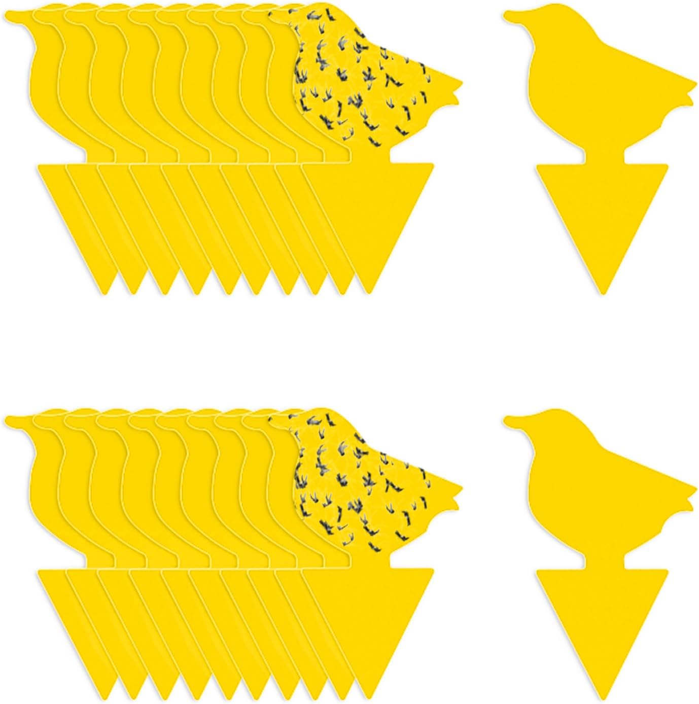 Yellow Sticky Traps for Plant Gnats, 100PCS Fungus Gnat Trap | for Gnat, Fruit Fly, Flying Insects, Bug, Waterproof, Non-Toxic Indoor Outdoor Use for Houseplants, Pots, Garden & Kitchen