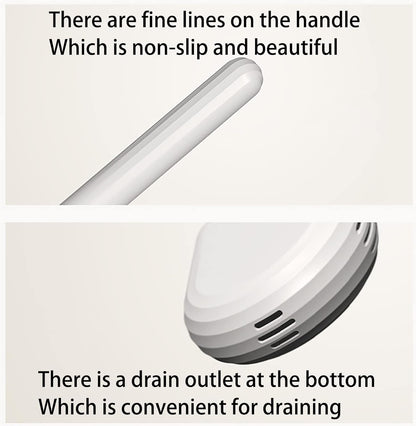 Small Silicone Toilet Brush with Crevice Brush-Silicone Bristles, Gentle on Toilets | Bathroom Accessories for RVs, Trailers, Campers | Anti-Roll, Anti-Drip Wall-Mounted Design for Travel