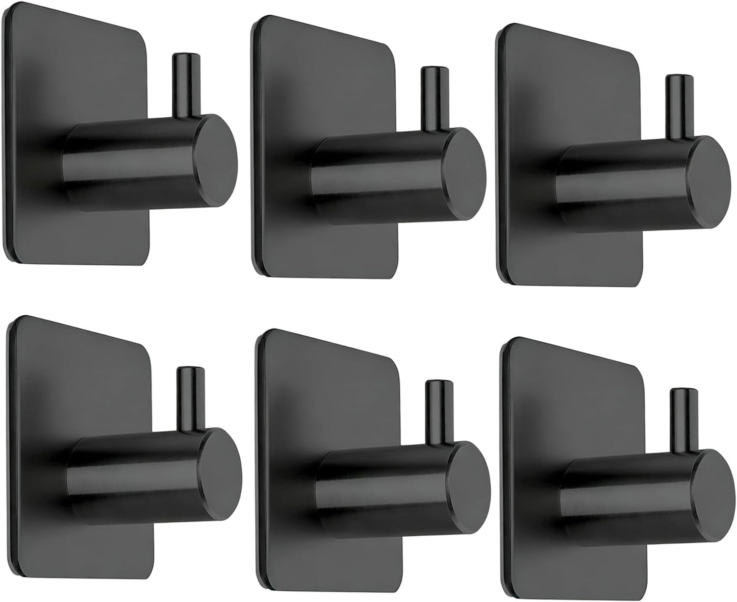 Fotosnow Adhesive Towel Hooks 15lbs Heavy Duty Wall Hooks Waterproof Stainless Steel Hanger for Hanging Coat, Hat, Towel Robe Hook Rack Wall Mount- Bathroom and Bedroom 4-Packs
