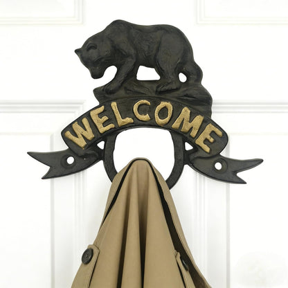 Coat Hooks Wall Mounted, Rustic Bat Key Hook Holder, Heavy Duty Decorative Black Wall Hooks for Mudroom, Towels, Hat Rack, Purse Hooks, Cast Iron Decorative ‎Antique Black Hooks