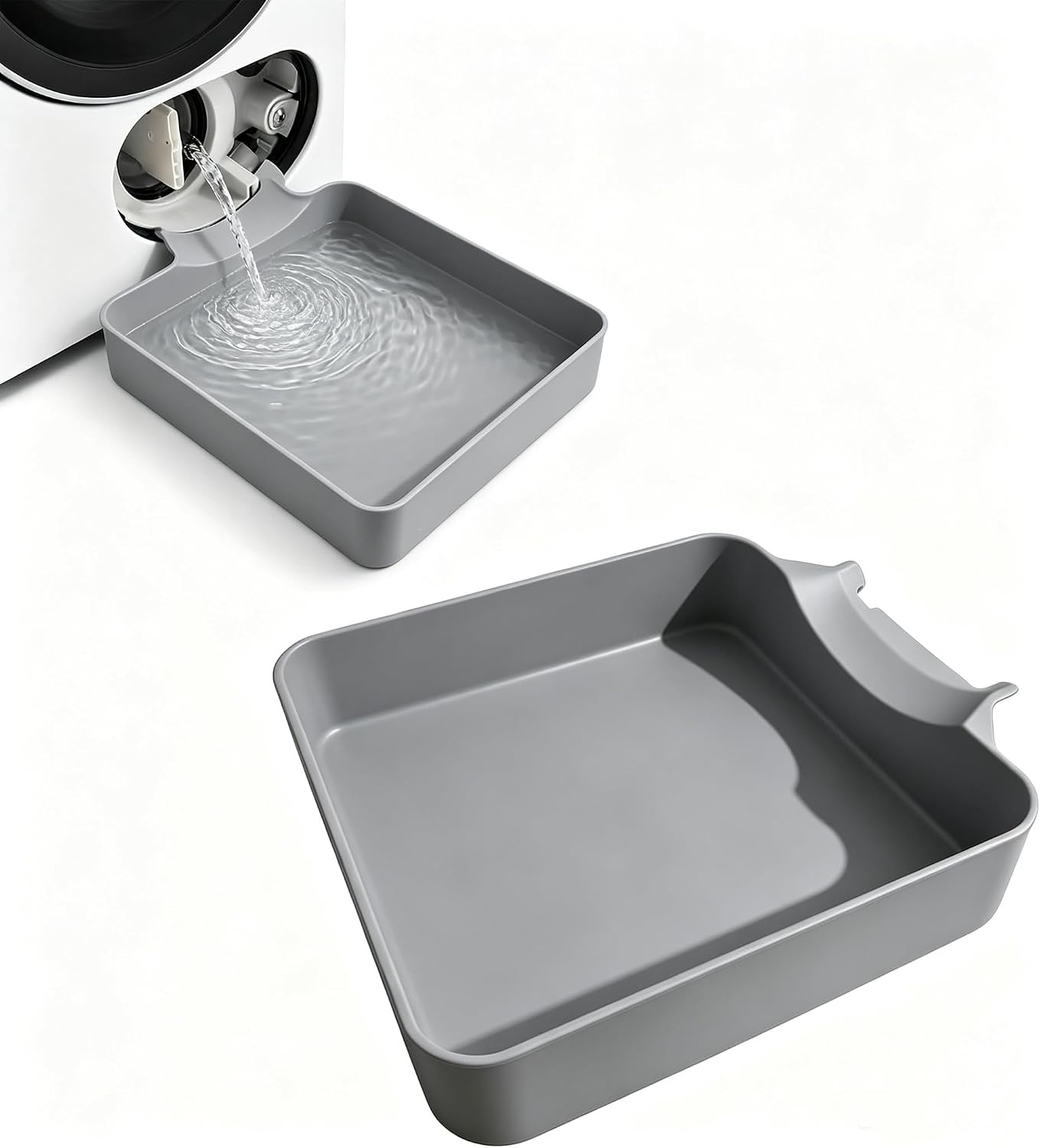 Universal Front-Load Washing Machine Drain Pan, Washer Drain Pan, Washing Machine Drainage Tray, Easy Installation for Apartments, Garages, and Rentals (drip Tray)