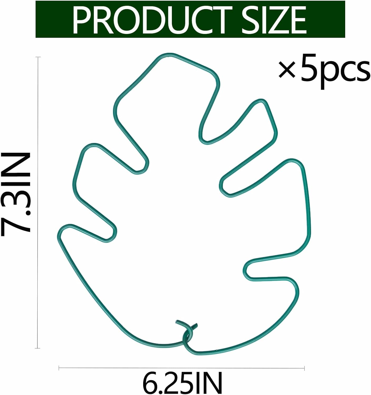 Yohsnor Monstera Plant Stem Support System - 5 Piece Set (5.5x4.7in) | Durable Plant Support Stakes for Climbing Plants & Fishbone Cactus | Ideal Leaf Stabilizer for Indoor Plants & Monstera Care