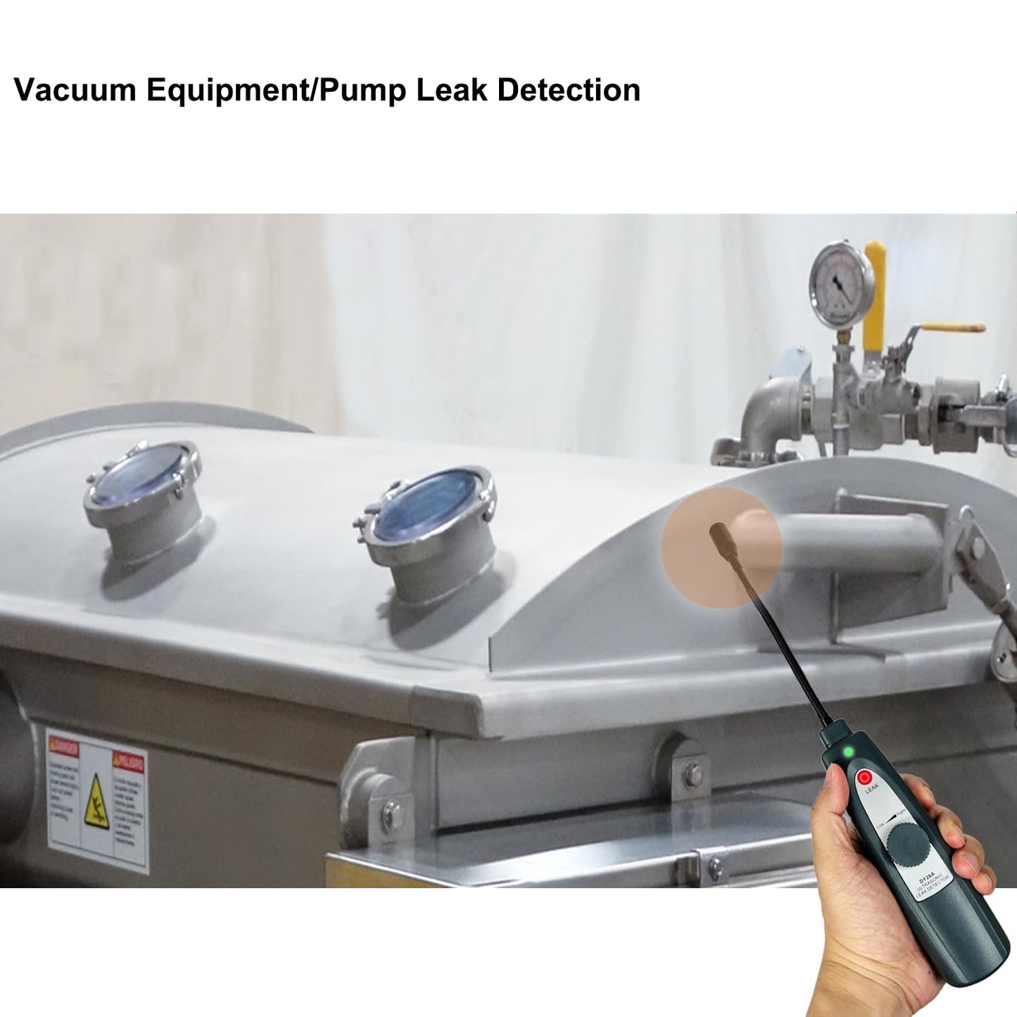 Ultrasonic Leak Detector for HVAC/Automotive/Industrial Use | 38-42kHz Frequency Range Detection with Sound & Light Alerts Portable Gas/Air/Water Leakage Finder Kit Adjustable Sensitivity