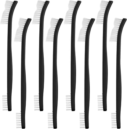 8 Pcs Small Cleaning Brushes, Double-Ended Jewelry Cleaning Brush Soft Nylon Bristles Detailing Crevice Brush Multifunctional Mini Gap Brushes for Jewelry Kitchen Sink Bathroom Corner Cars Small Space