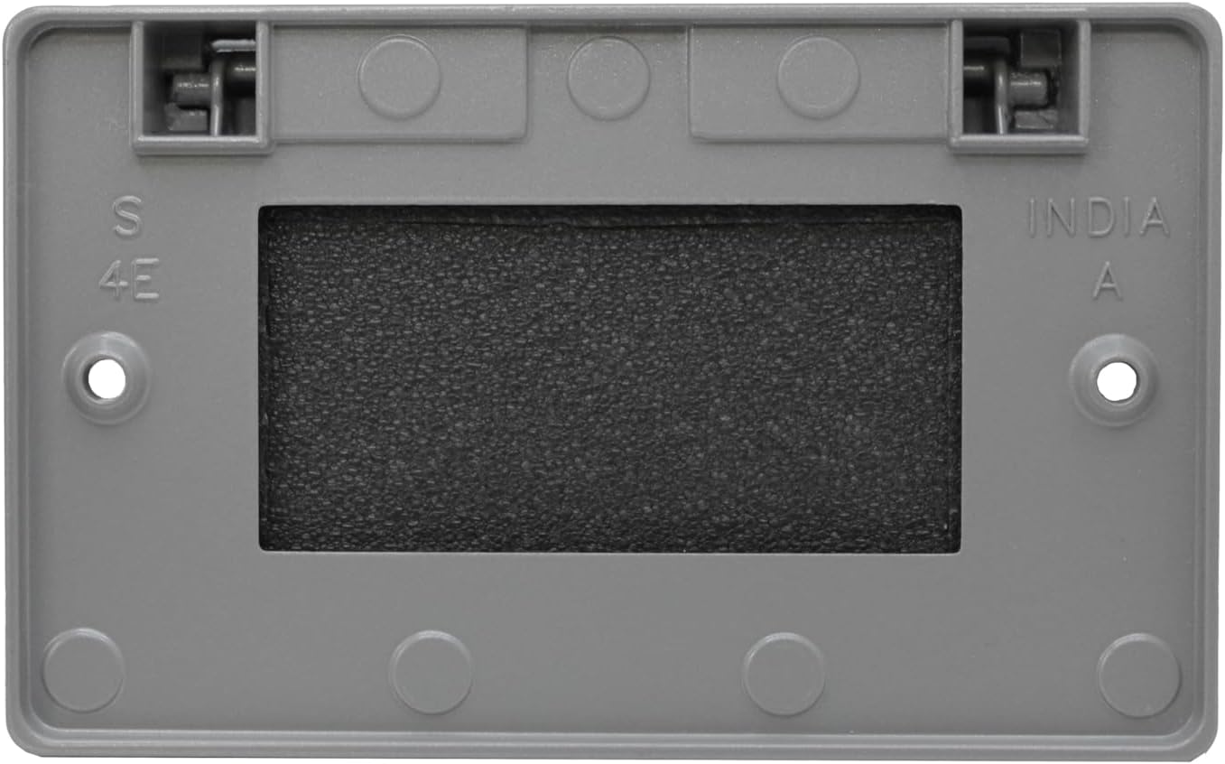 Sigma 14249 Weatherproof 1-Gang Horizontal GFCI Receptacle Cover, Gray