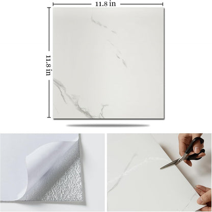 10 Sheets Peel and Stick Backsplash, 11.8"x11.8" Stick on Backsplash Tile Stickers Self Adhesive Backsplash Tile for Kitchen Bathroom Laundry Room