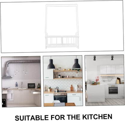 IMIKEYA Wall-mounted Sponge Holder Draining Rack for Kitchen Convenient Shelf for Sponges Dishcloths and Cleaning Tools Easy Installation Space-saving Design White