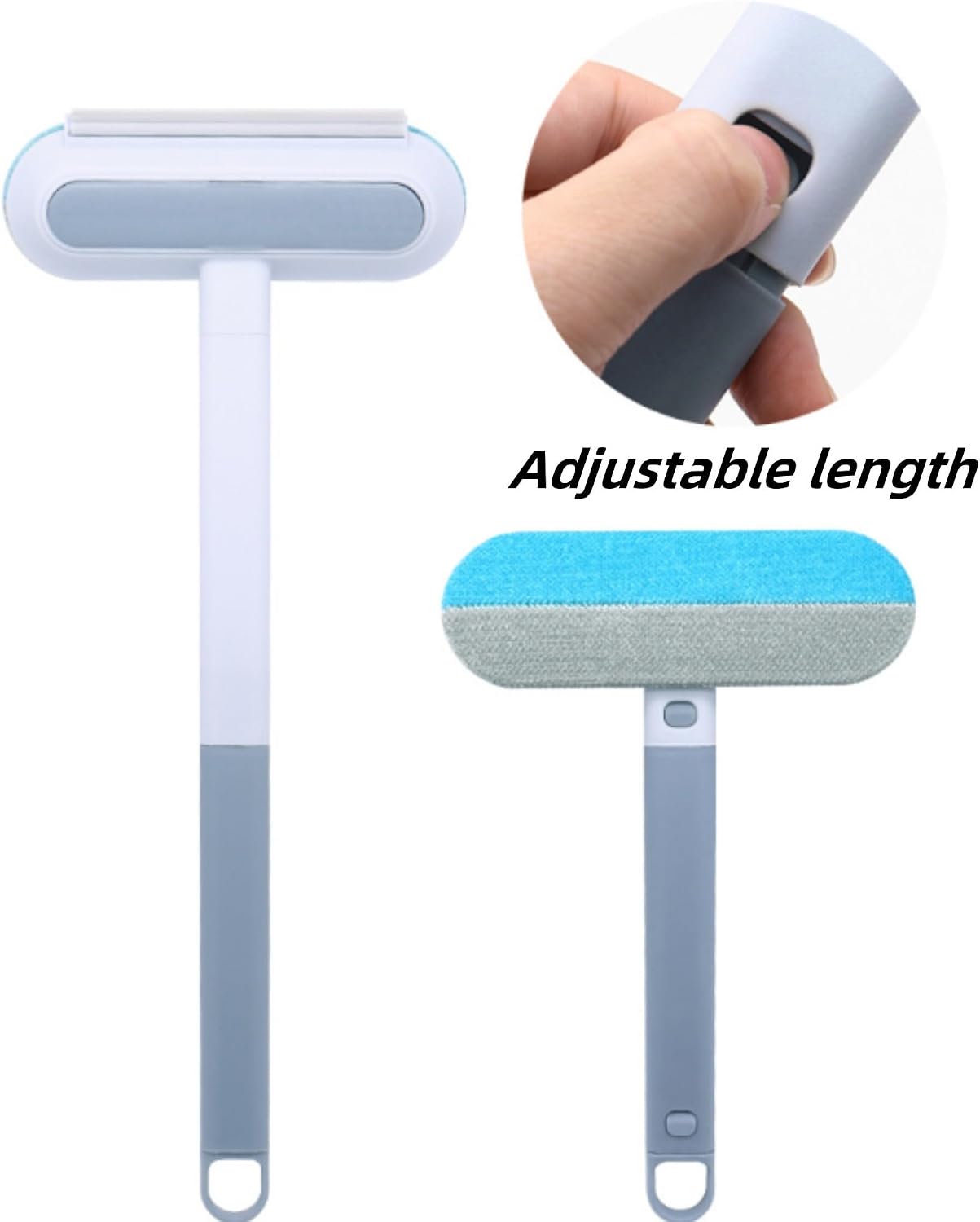 Window Screen Cleaning Brush, Mesh Screen Cleaner with Squeegee, 2PCS Detachable Window Screen Cleaning Brush Washing Tool for Patio, Door, Porch, Screens, Pet Hair