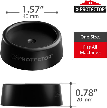 X-Protector Anti Vibration Pads for Washing Machine 4 PCS - Premium Anti Vibration Pads for Washer with Non-Slip Bottom - Washing Machine Anti Vibration Pads - Keep Washing Machine from Moving!