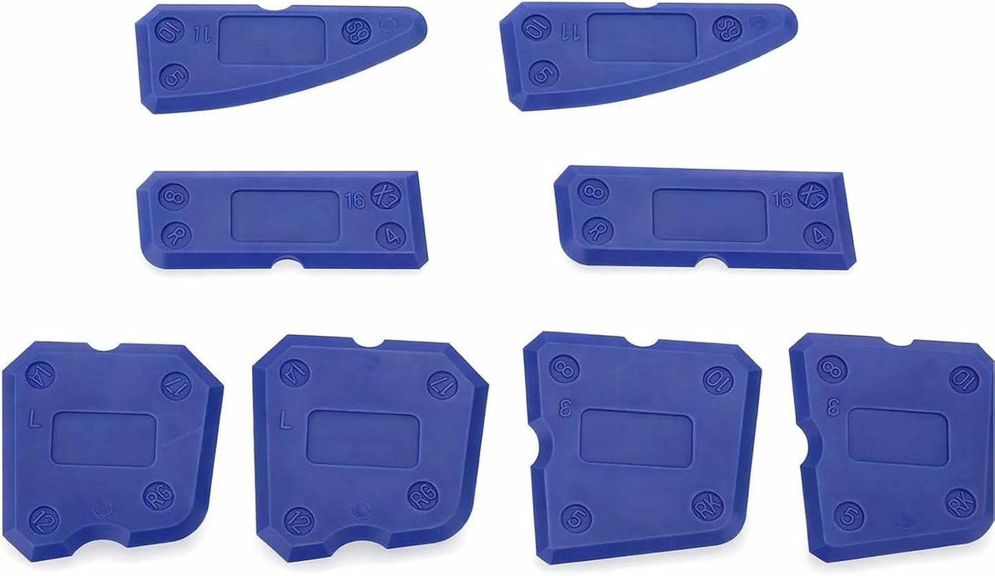 8pcs Caulking Tool, Caulking Tool Kit, Silicone Glass Cement Caulking Scraper, Caulking Sealant Scraper for Sealant Grout Finishing Sealing