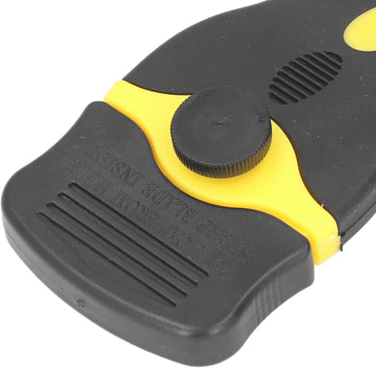 2pcs 2 in 1 Scraper Tool Abs Blade Scrapers Metal Plastic Blades for Removing Stubborn Grease and Burnt Spills on Glass Stoves, Ovens Grills(Black+Yellow)