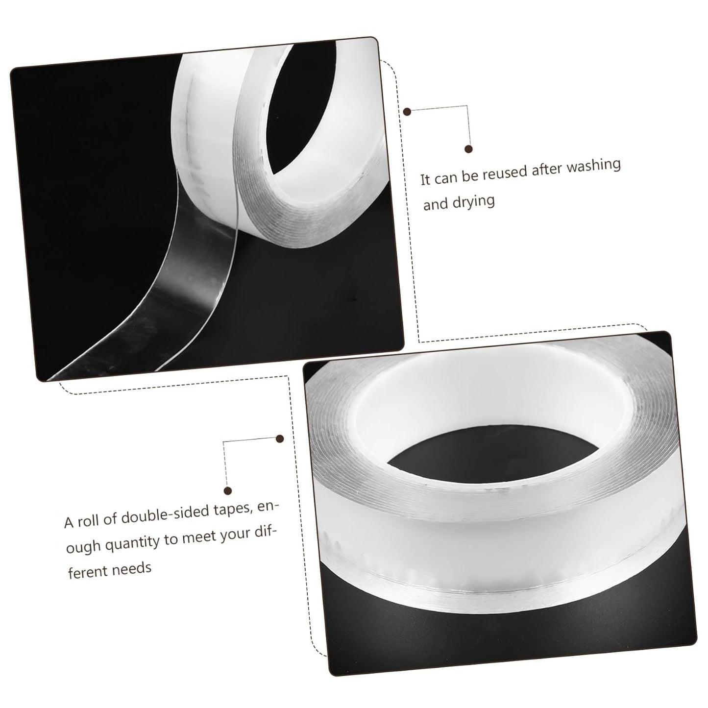 LIFKOME 1Roll Nano Double Sided Tape High Strength Adhesive Grip Washable Transparent Mounting Tape for Home Decor Crafts and Heavy Duty Applications